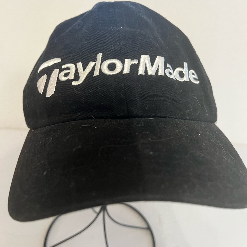 TaylorMade Golf Sports Hat Cap Strapback Adjustable Black Soft Outside